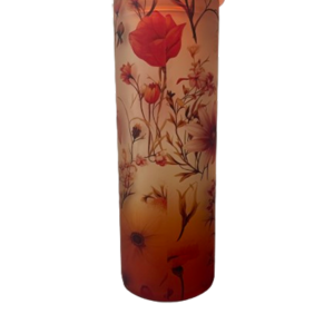 Glass Floral Water Bottle