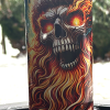 20 oz Krampus Skull Christmas tumbler with intricate spooky design