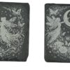 Slate coaster with elegant fairy butterfly reaching for the stars