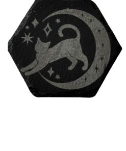 Alternative view of Playful cat with stars coaster pack