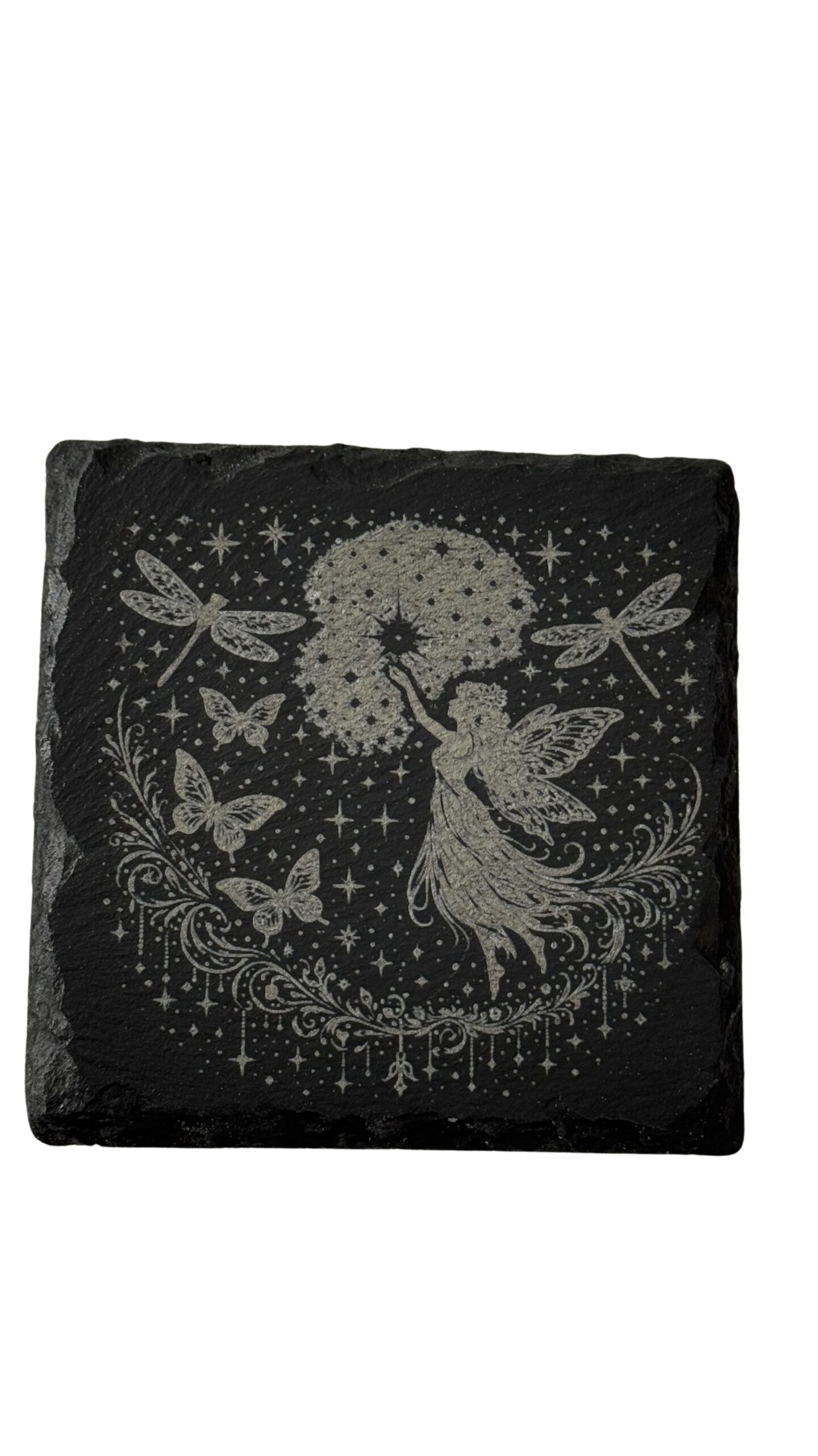 Slate-fairies butterflies and dragonfly coaster pack - Image 3
